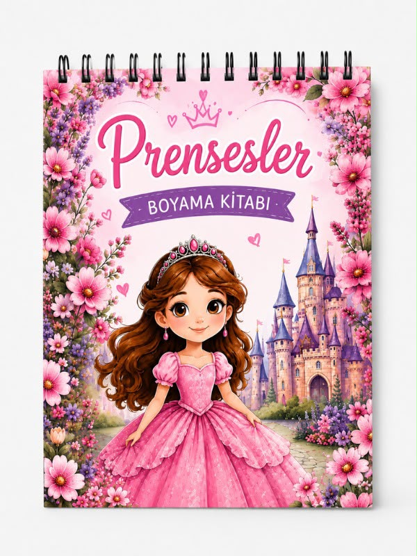 Prenses Boyama Kitabı - Çocuklar İçin Boyama Kitabı